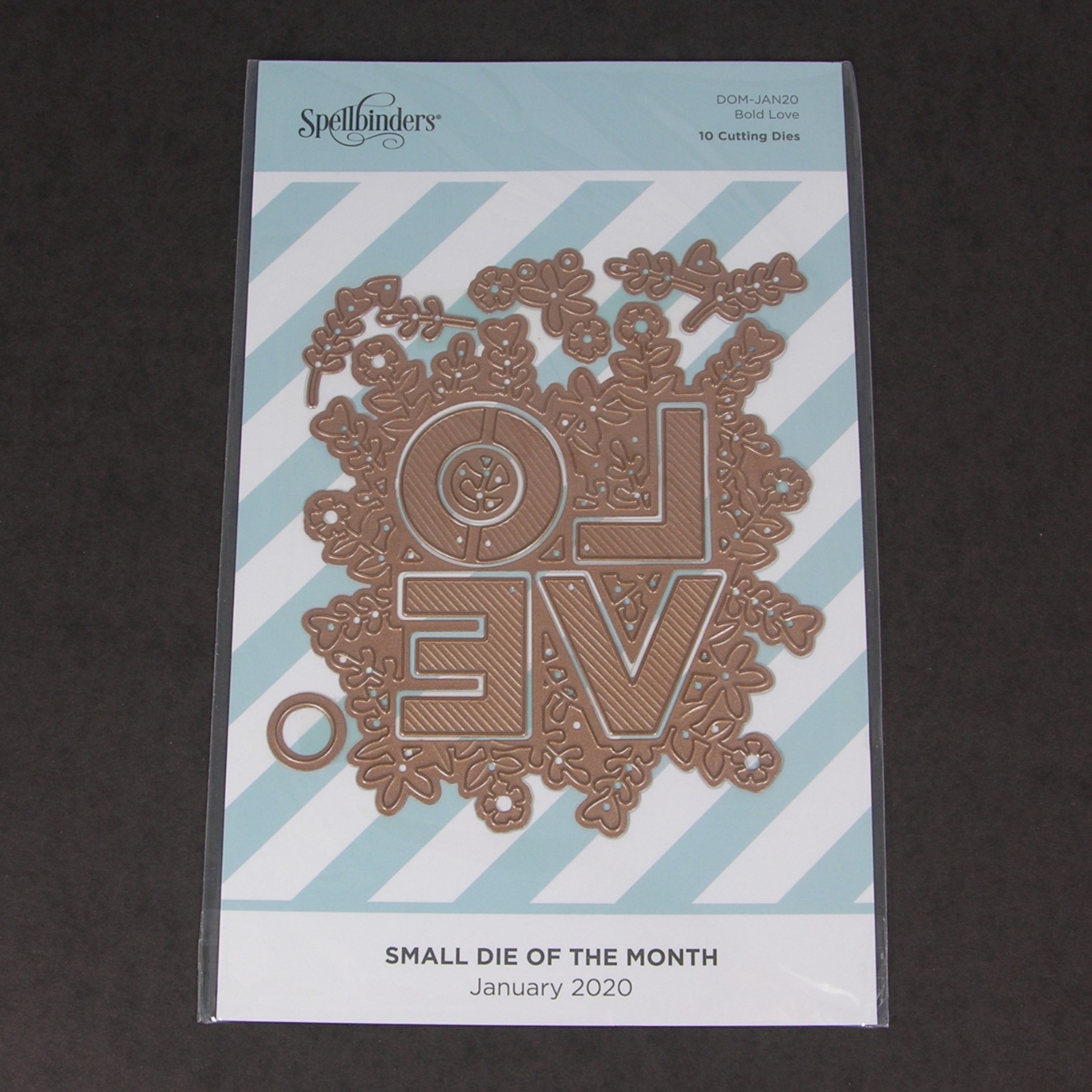 Spellbinders Small Die of the Month BOLD LOVE Valentine Card Die Cuts DOM-JAN20