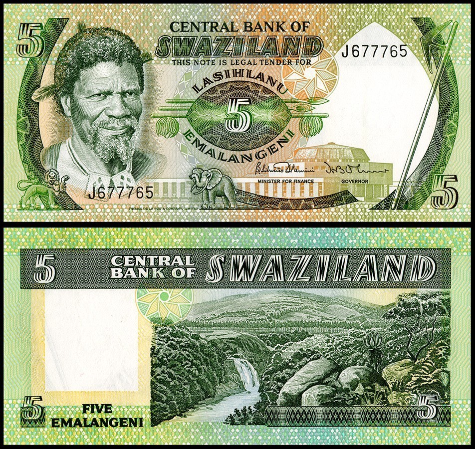 Swaziland 5 Emalangeni, 1984 ND, P-9b, UNC