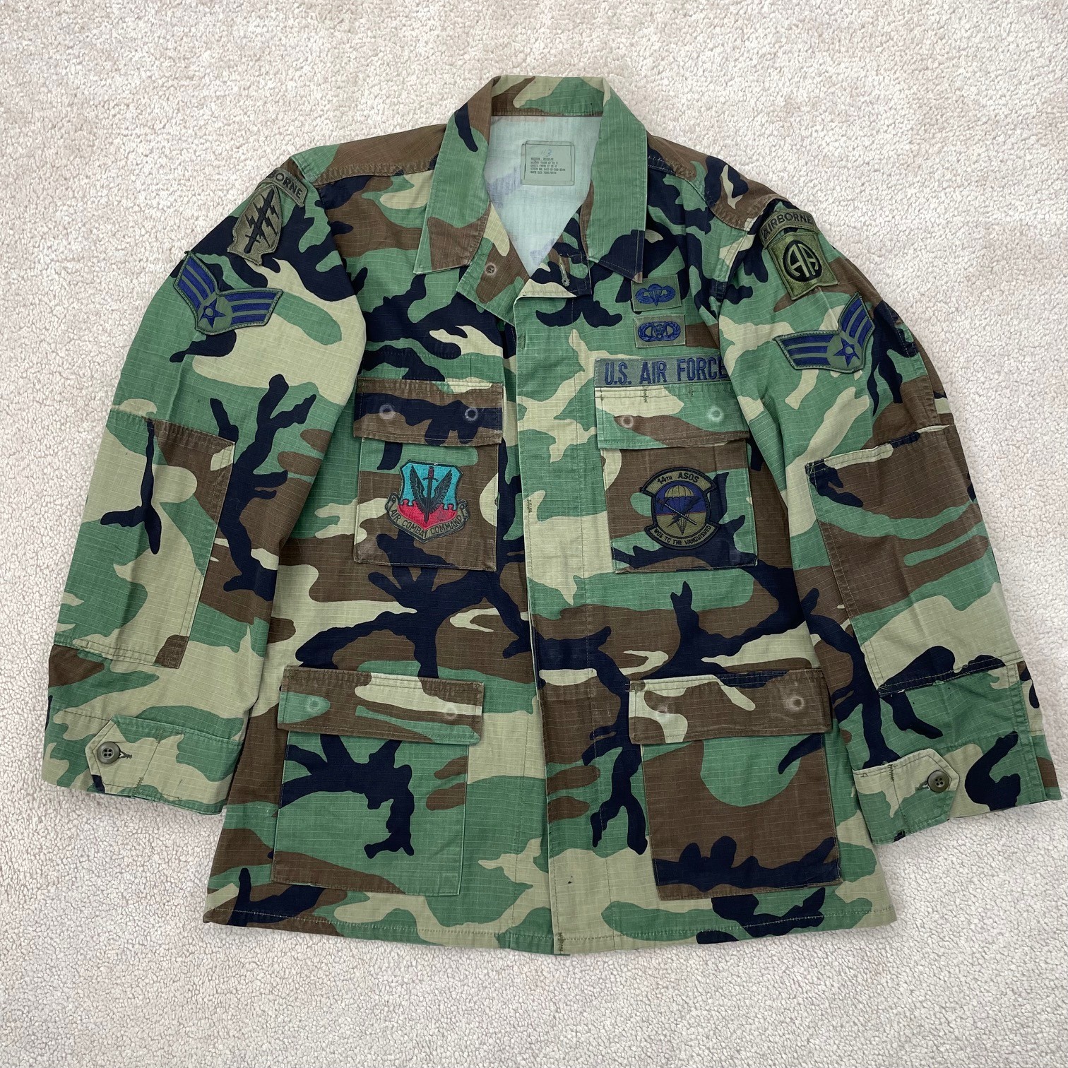 U.S. Air Force 14th Air Support Operations Squadron Camo Top W/SF Combat Patch