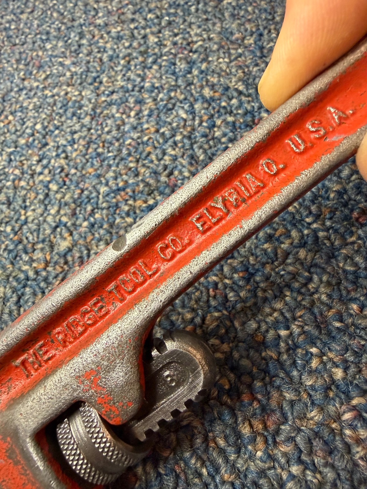 Vtg Ridgid 8" pipe wrench, vg condition