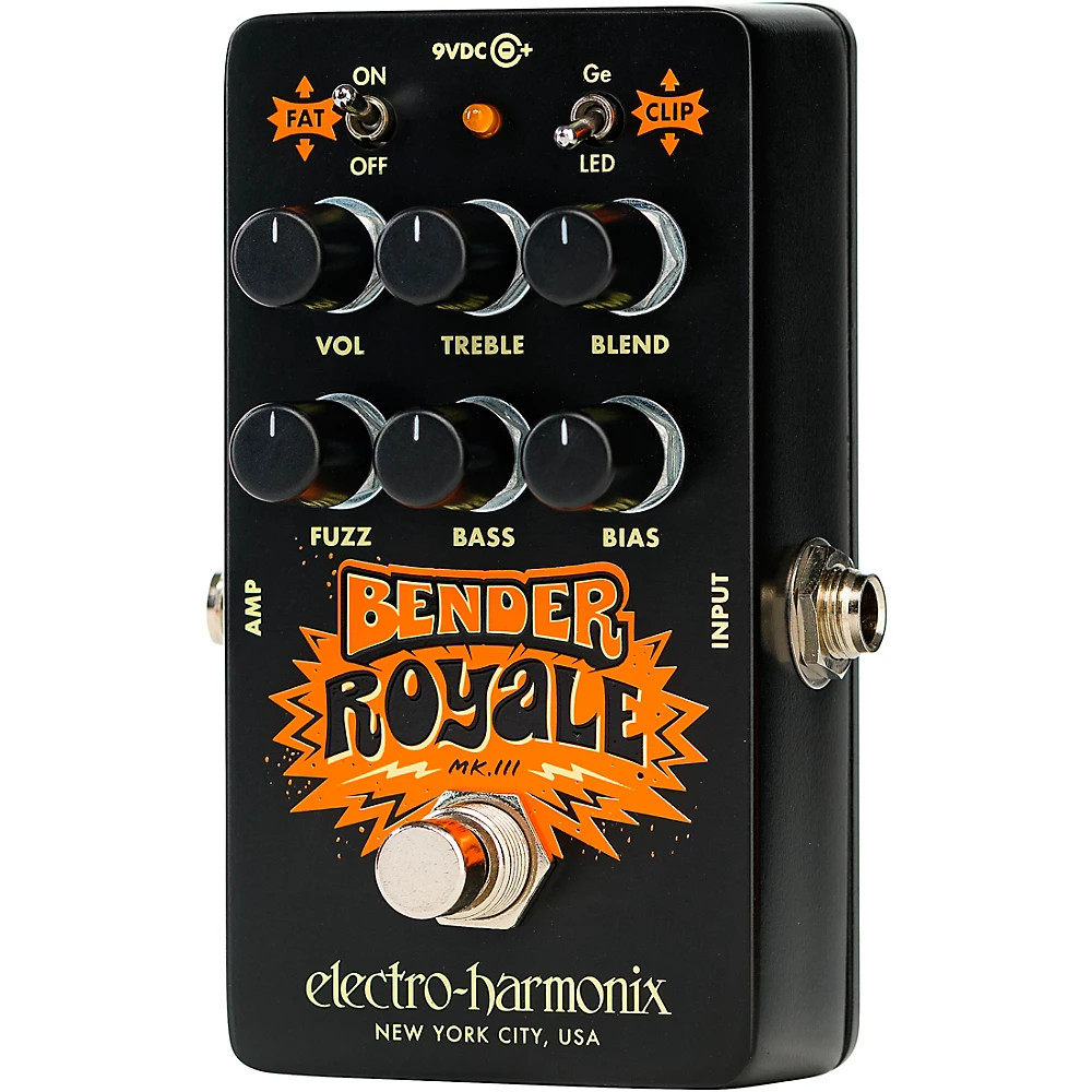Electro-Harmonix Bender Royale Germanium Fuzz Effects Pedal - Black