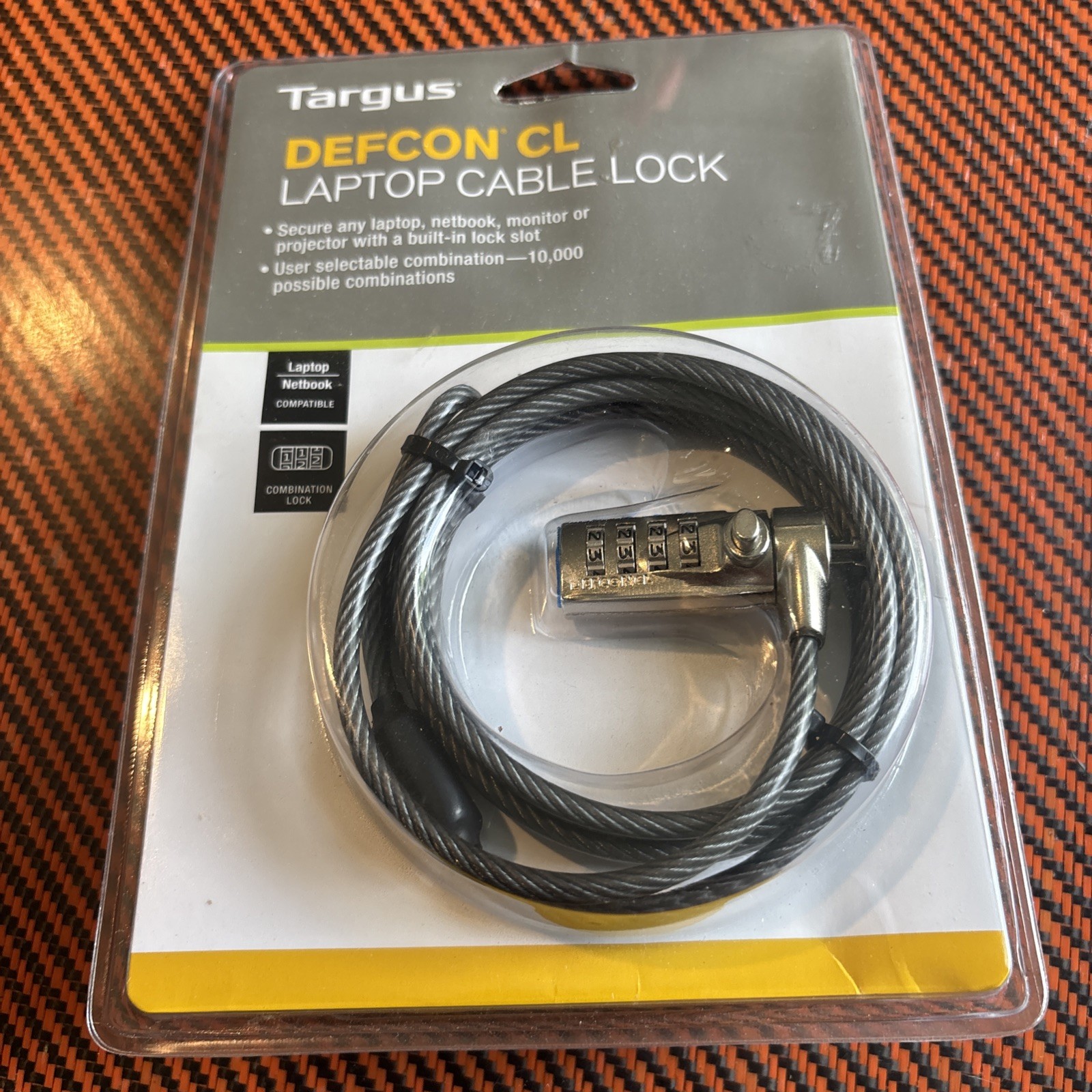New Targus Defcon CL Laptop Cable Lock Security travel desk cable Notebook
