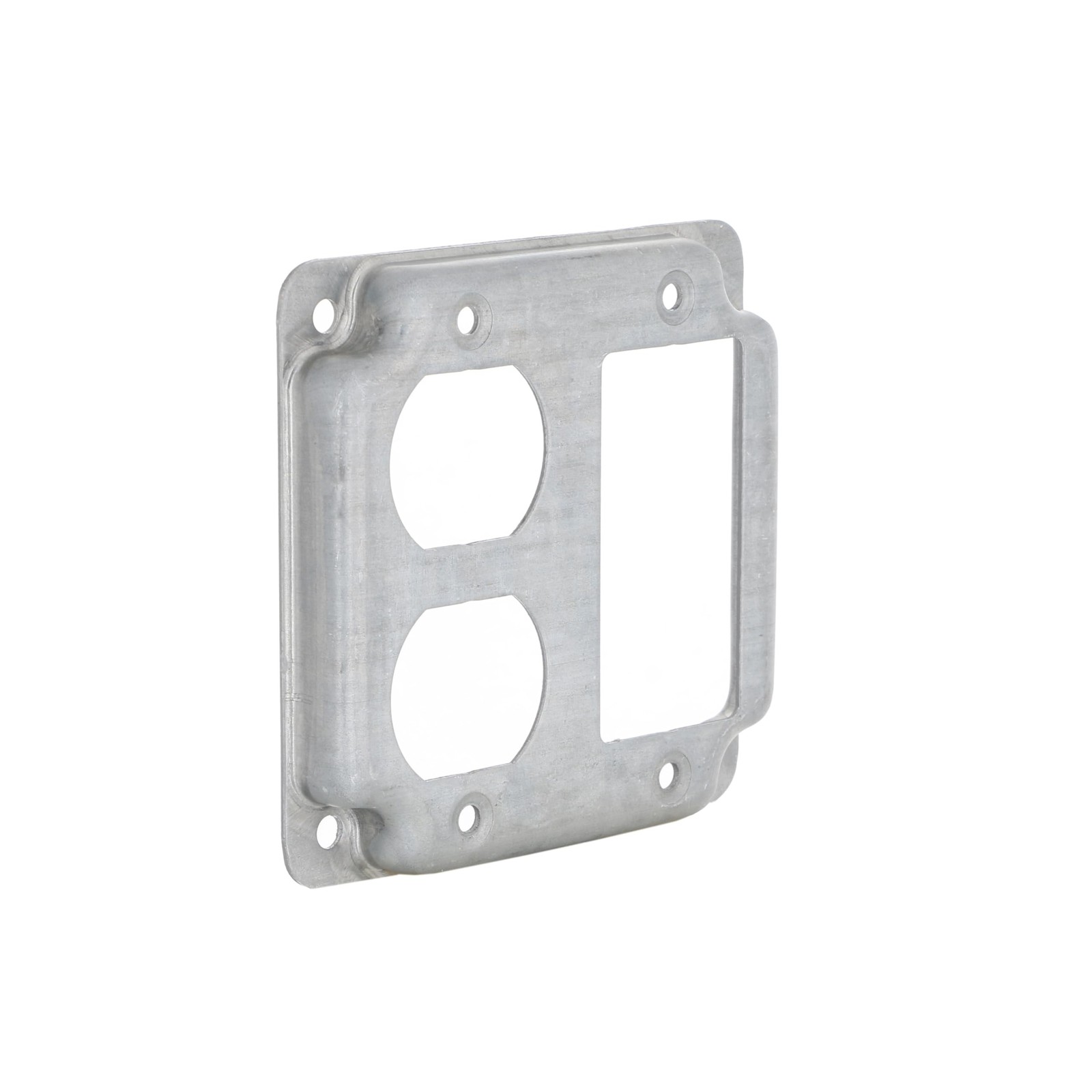 Hubbell-Raco 915C 1 GFCI and 1 Duplex Receptacle 4-Inch Square Exposed Work C...
