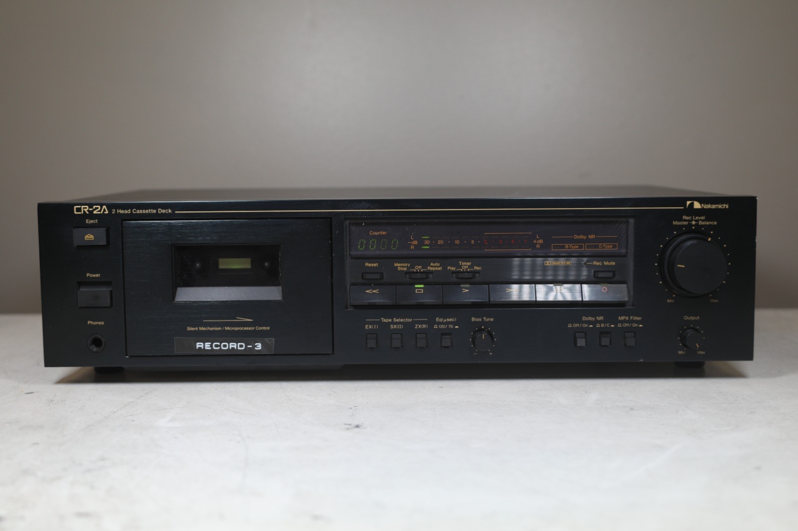 Nakamichi CR-2A Cassette Deck 2-Head Audiophile Hi-Fi Tested Working