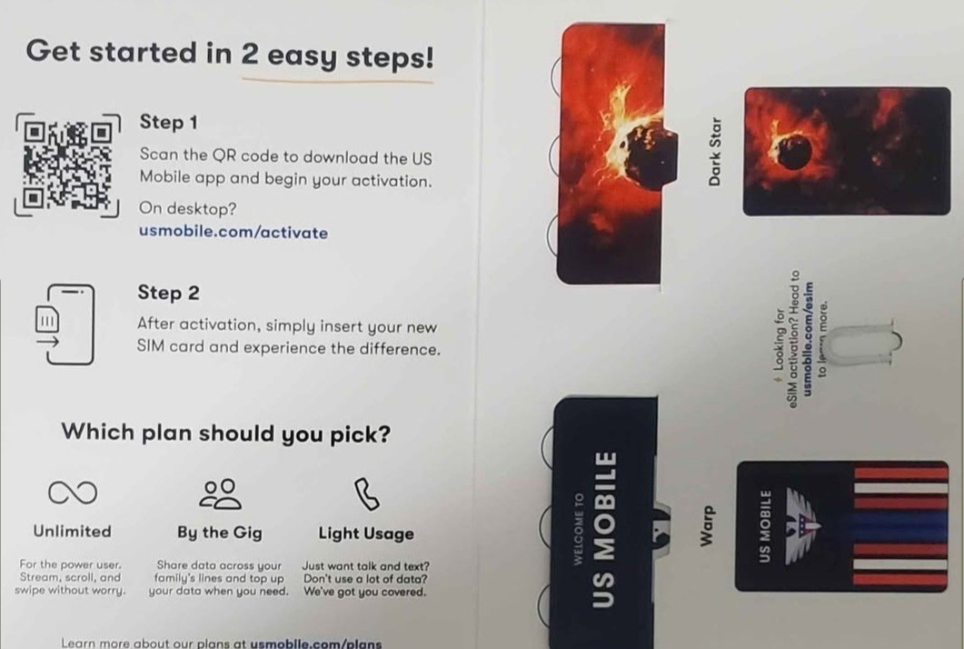 Prepaid SIM Card (US Mobile) - Custom Plans from $4/mo. Unlimited from...