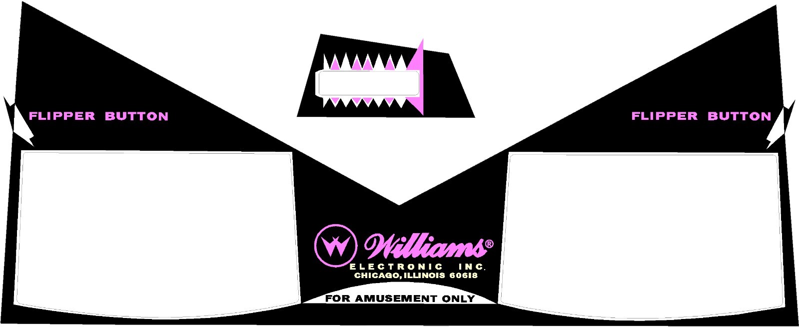 Williams 1967 Touchdown Pinball Machine Apron Decal Set