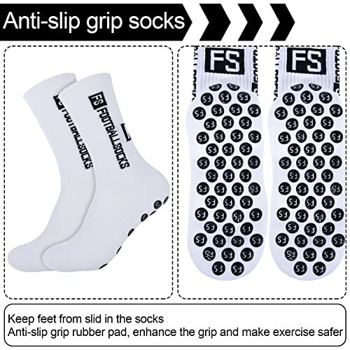 3 Pairs Non Slip Sport Soccer Socks anti Slip Football Grip Socks Unisex