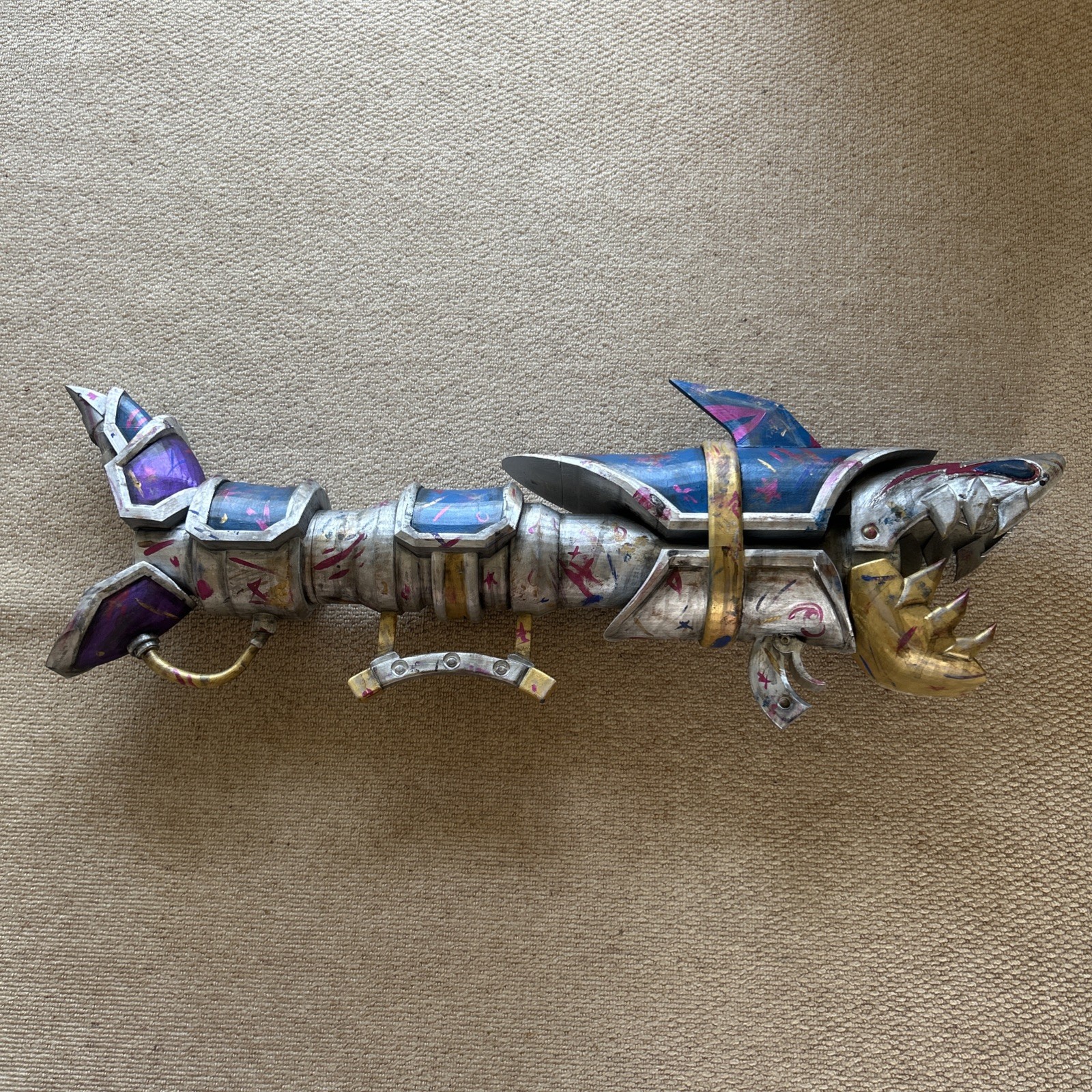 Fishbones Jinx Rocket Launcher  Arcane Cosplay Prop 3D printed and hand painted