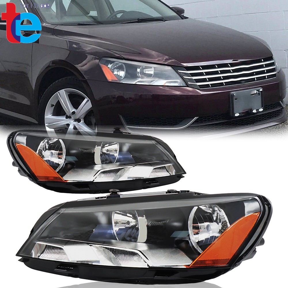 Fit For Volkswagen Passat 2012-2015 Left+Right Headlights Assembly Halogen Type