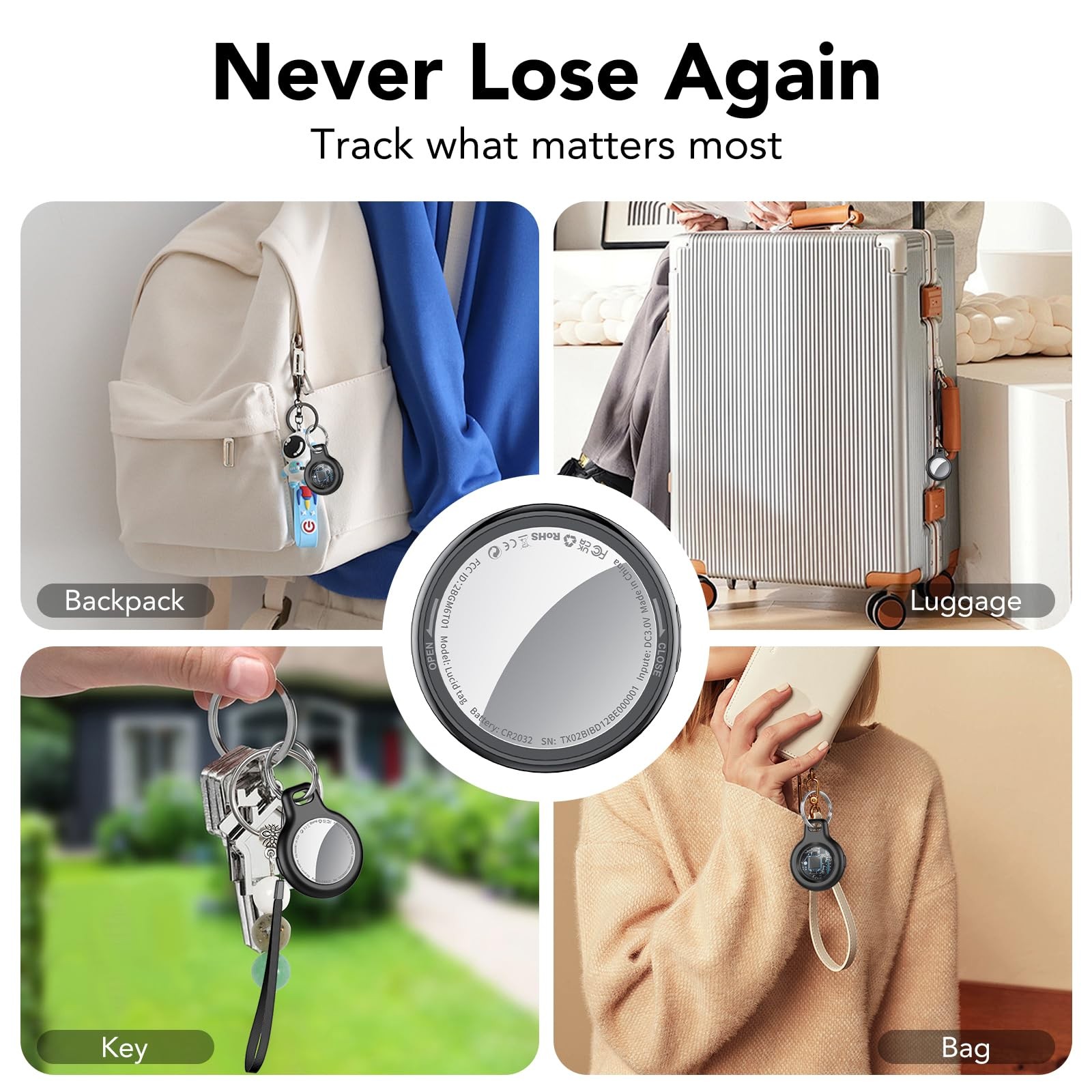 2026 New [Apple MFi Certified] Air Tracker Tags-4 Pack (iOS Only), Bluetooth ...