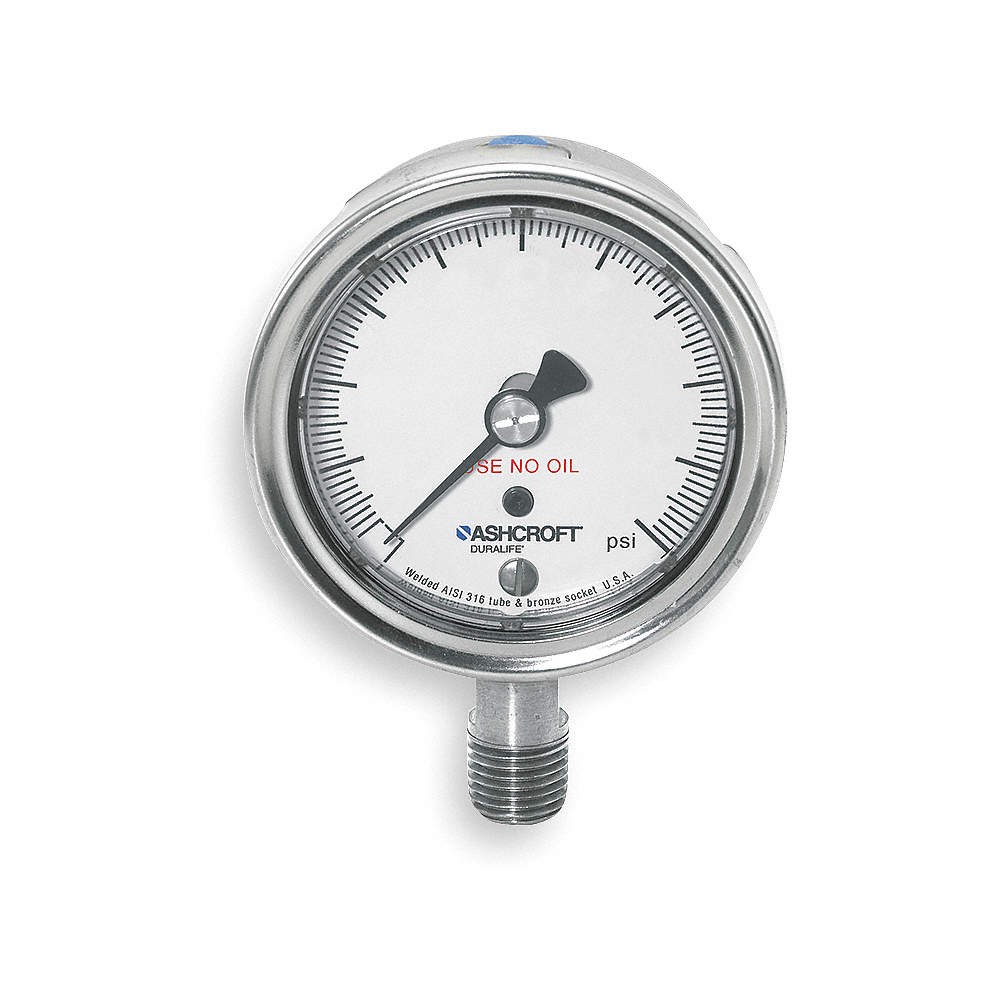 ASHCROFT 251009SW02LX6B160 Pressure Gauge,0 to 160 psi,2-1/2In 4EFU3
