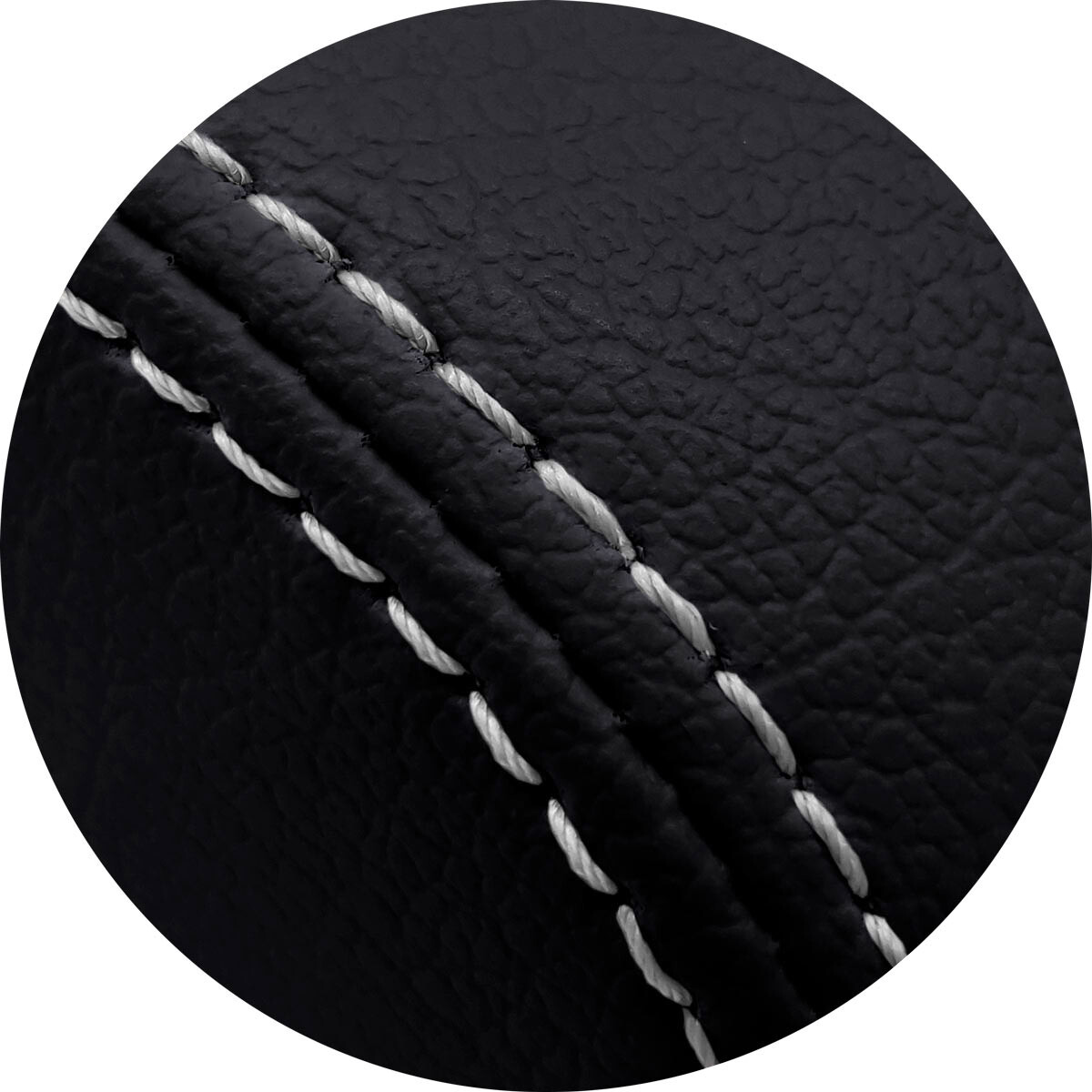 Automatic Shift Boot Cover Leather for Volvo XC90 2003-2014 Black White Stitch