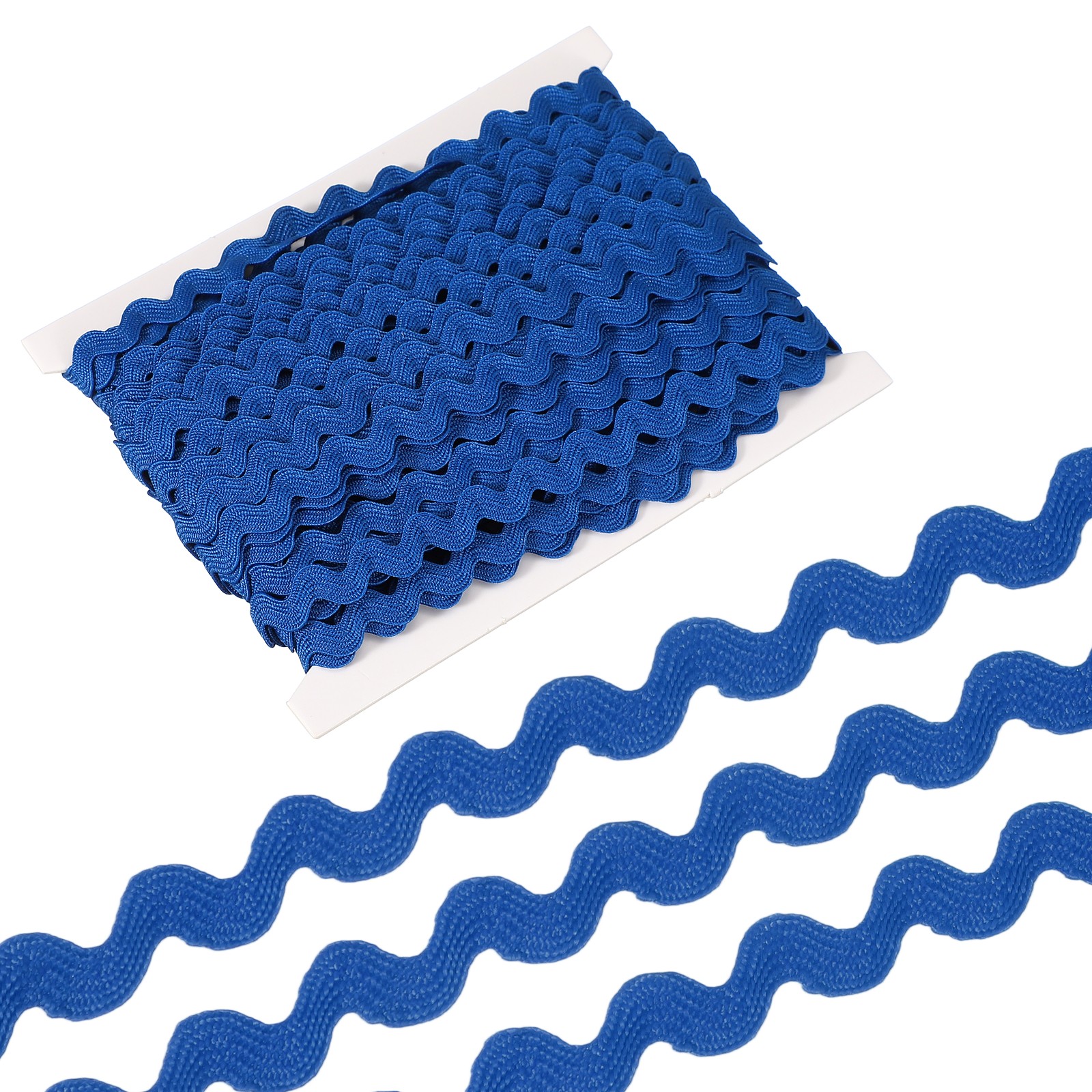 13 Yard Rick Rack Trim Ribbon, 5mm Wave Sewing Bending Fringe Trim, Blue