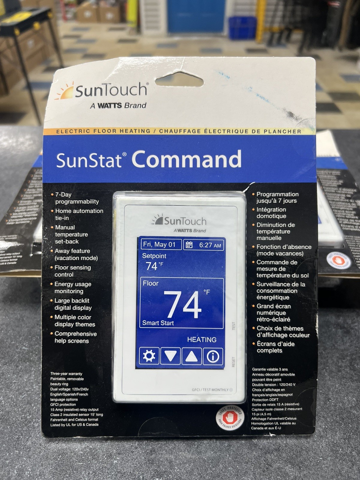SunTouch SunStat Command Programmable Touch Screen Thermostat 120/240V