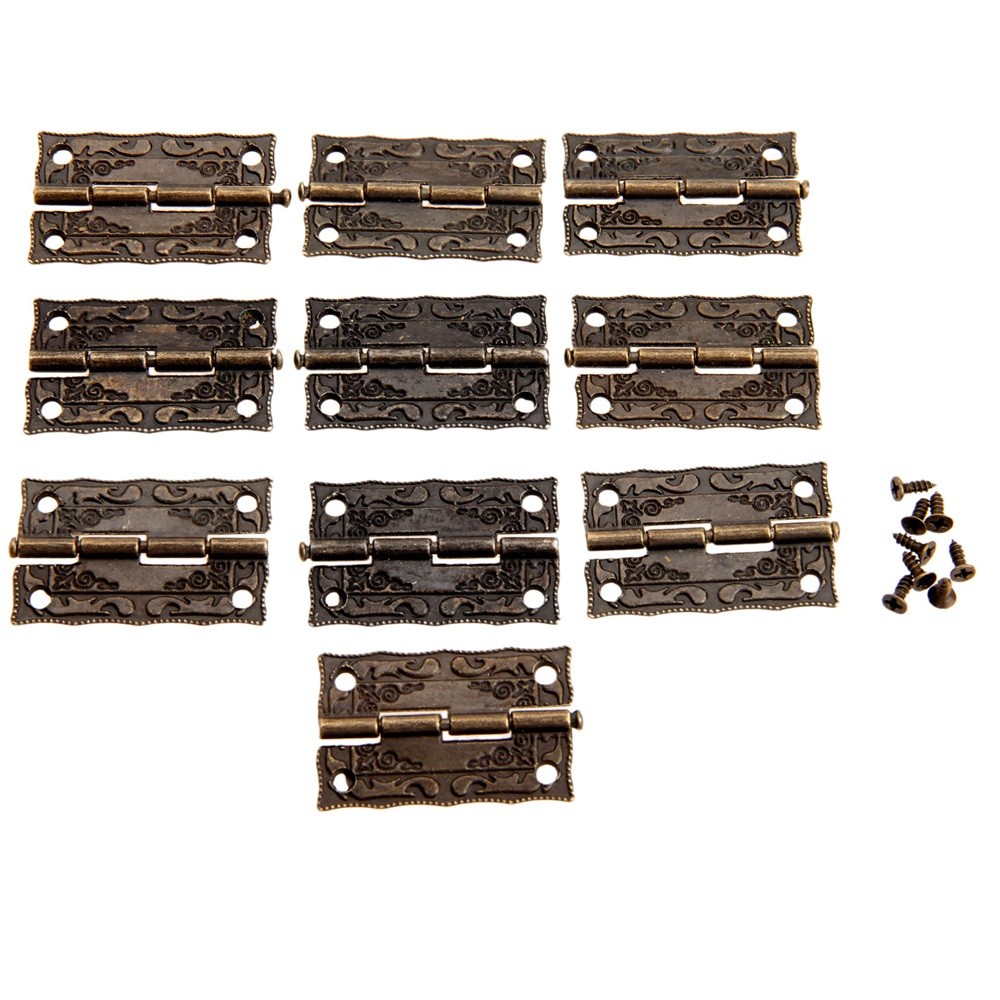 Exquisite Embossing Hinges Furniture Jewelry Box Cabinet Cupboard Wardrobe Hinge