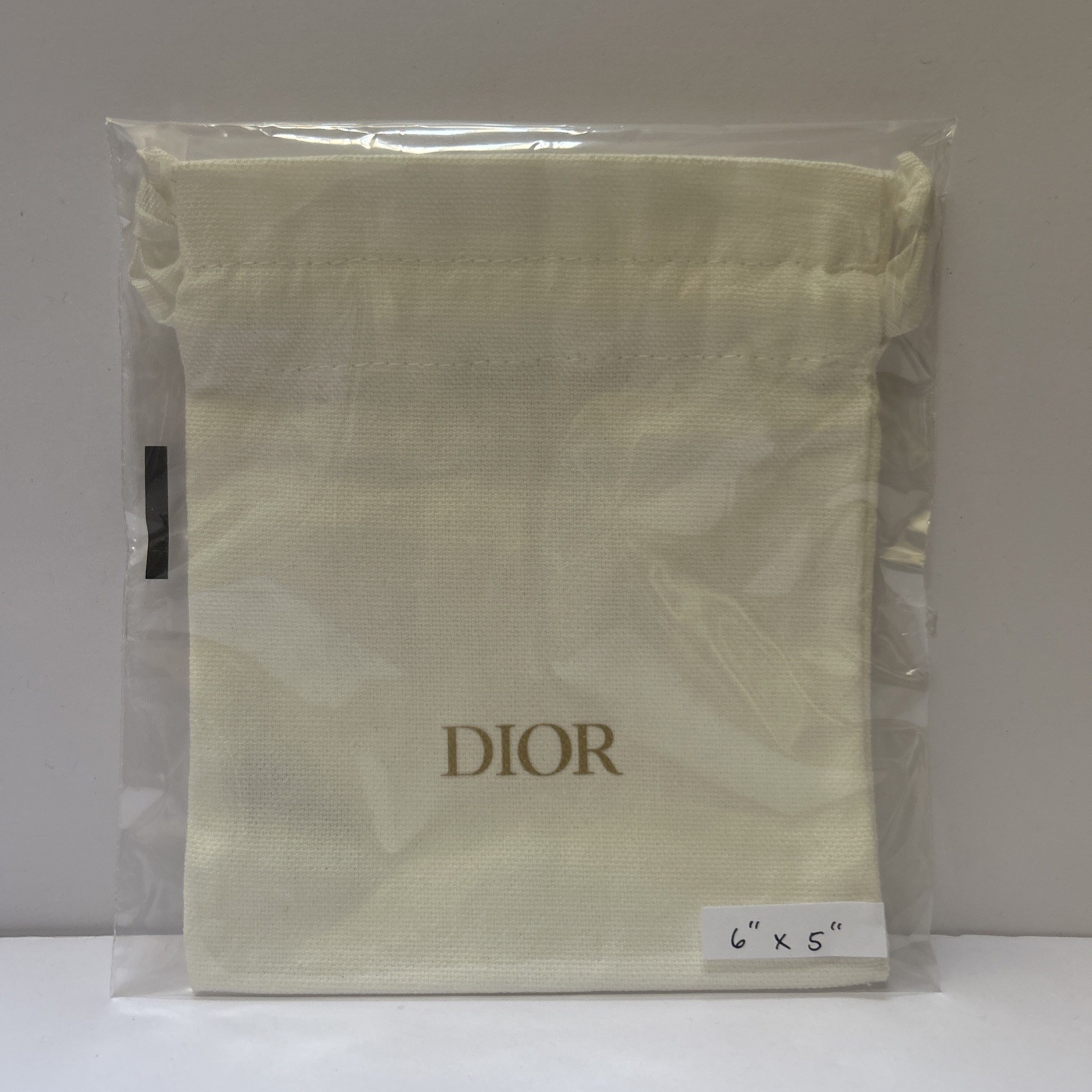🐼💦  DIOR 🐼💦 Small Canvas Drawstring Beauty Jewelry Travel Pouch Bag 🐼D83o23