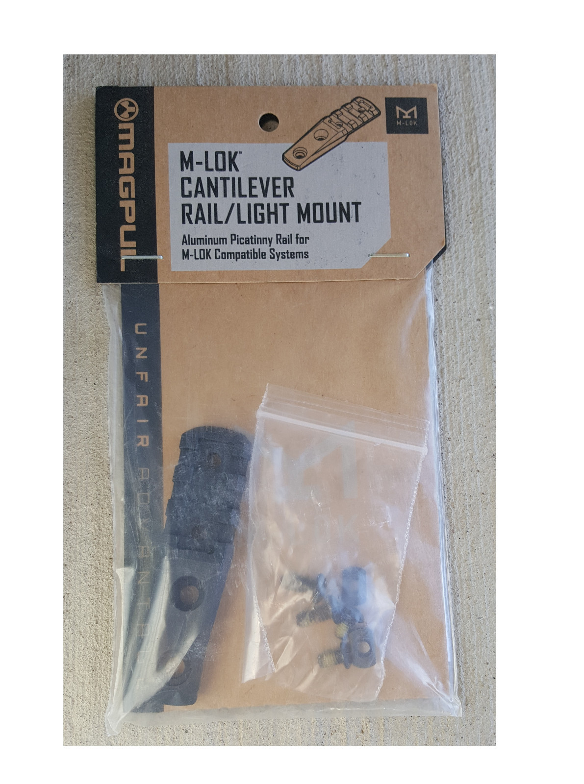 Magpul MAG588-BLK MLOK M-LOK Cantilever Rail / Light Mount - Aluminum - MAG588