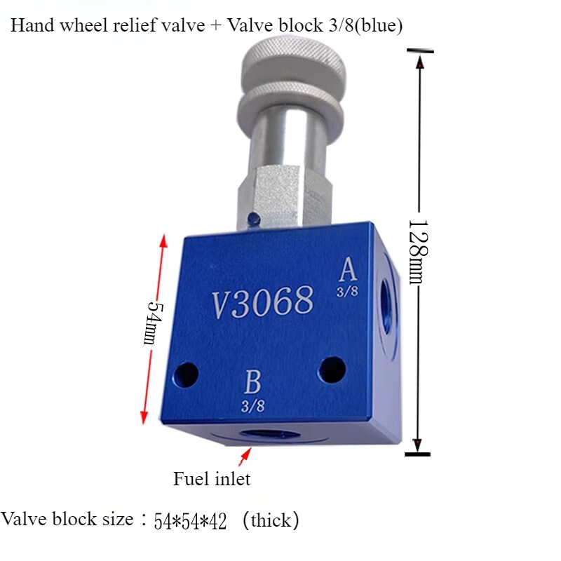Hydraulic Relief Valve with Base V3068 Valve Group Manually Adjustable Pressure