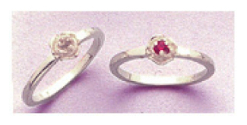 Sterling Silver 2 or 3mm Round Petite Birthstone Pre-Notched Ring Setting Sz 4-7