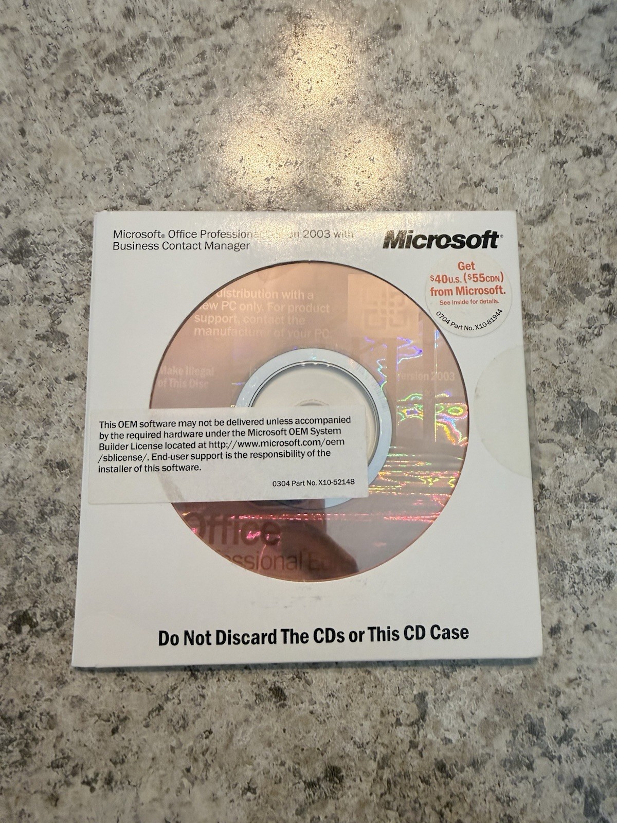 Microsoft Office 2003 Professional Edition w/ Business Contact Manager With Key
