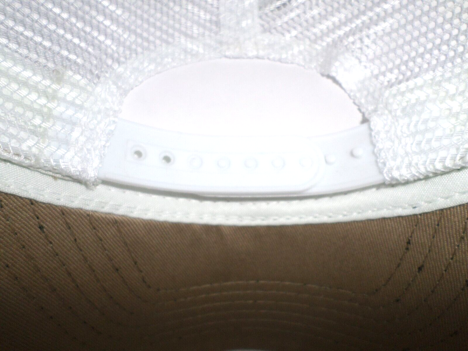 Vortex Optics Snapback Hat Beige with White Mesh Embroidered Logo