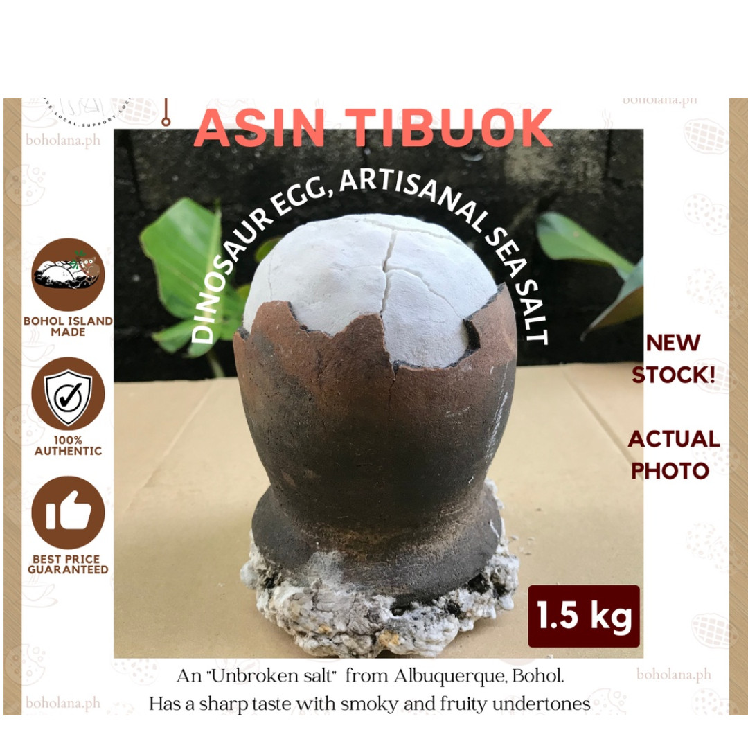 1.5kg Asin Tibuok Dino Egg Artisanal Coconut Sea Salt Bohol Philippines DHL SHIP