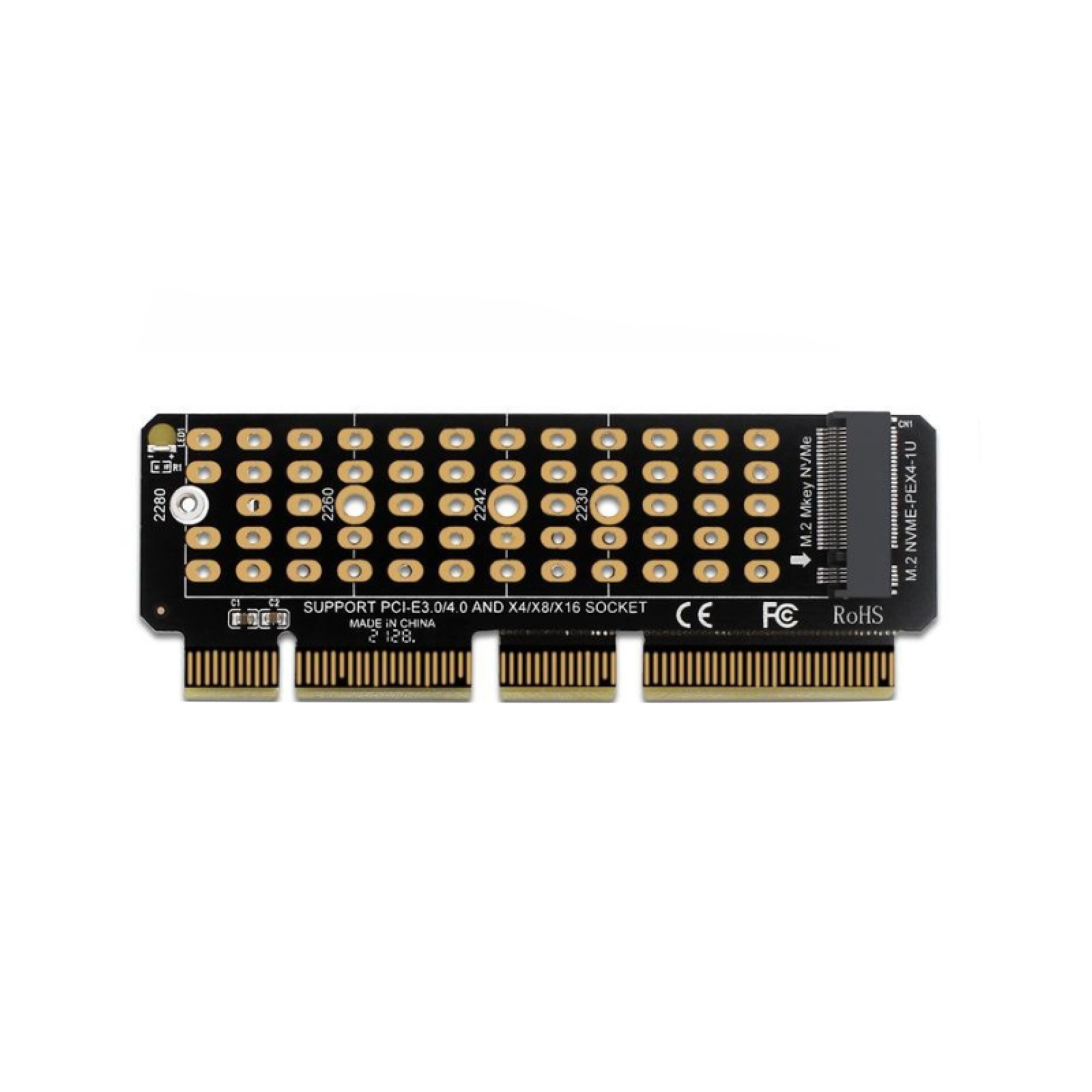 M.2 NVMe SSD to PCI-E Express 3.0 X4 X8 X16 Adapter Card Full Speed 2280 PH41-U1