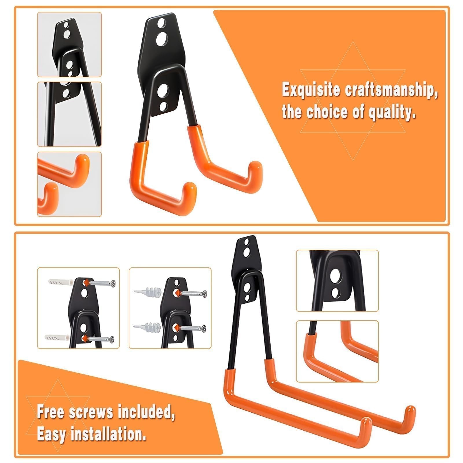 32 Pack Garage Hooks garage organization Steel Heavy Duty Garage Storage Hook...