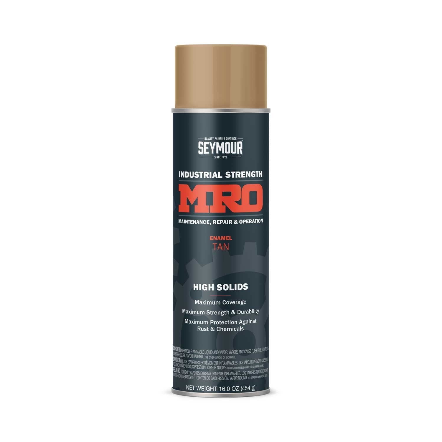 SEYMOUR 620-1435 Industrial MRO High Solids Spray Paint, Tan 16 Fl Oz (Pack of