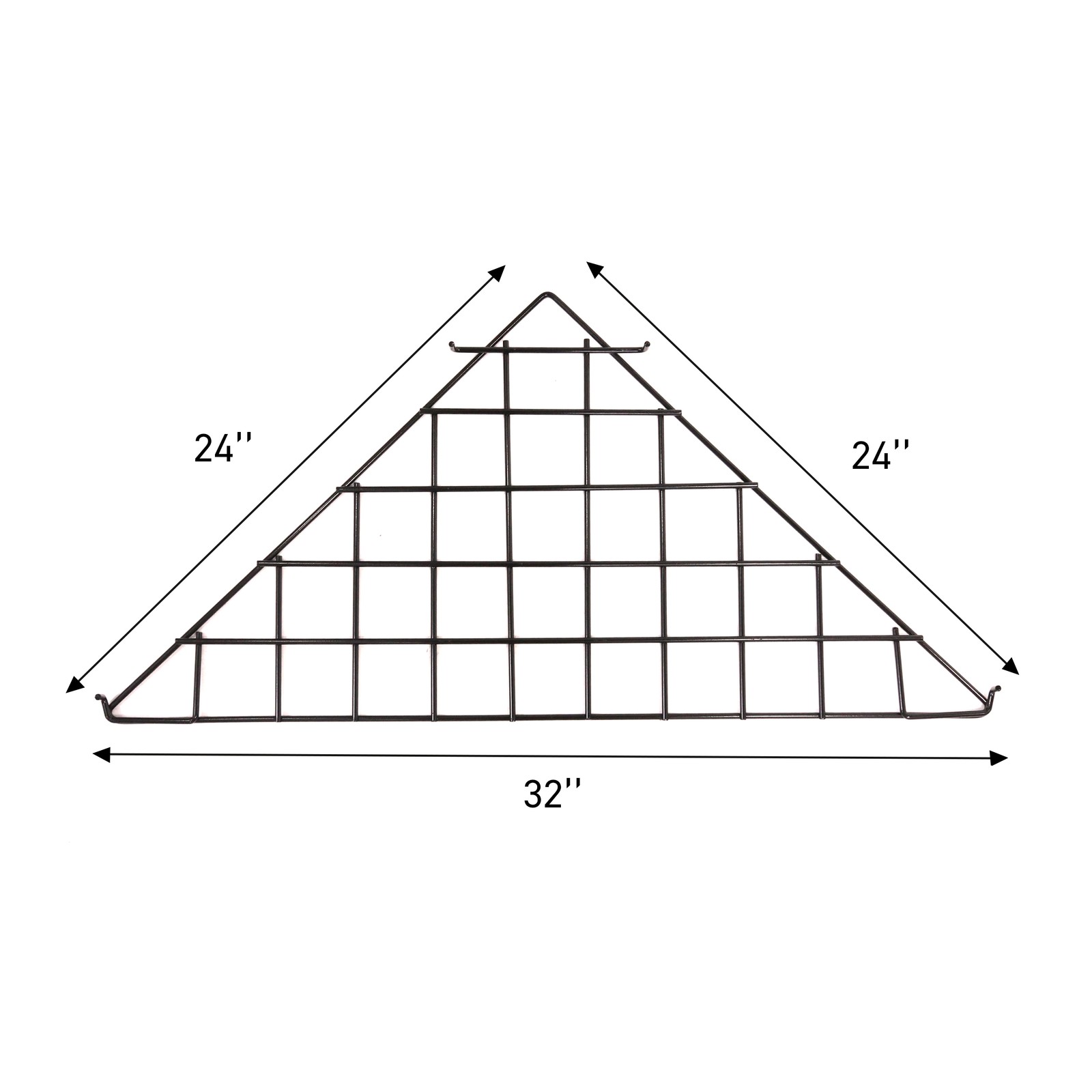 SSWBasics Triangle Black Wire Grid Shelf -- Set of 2