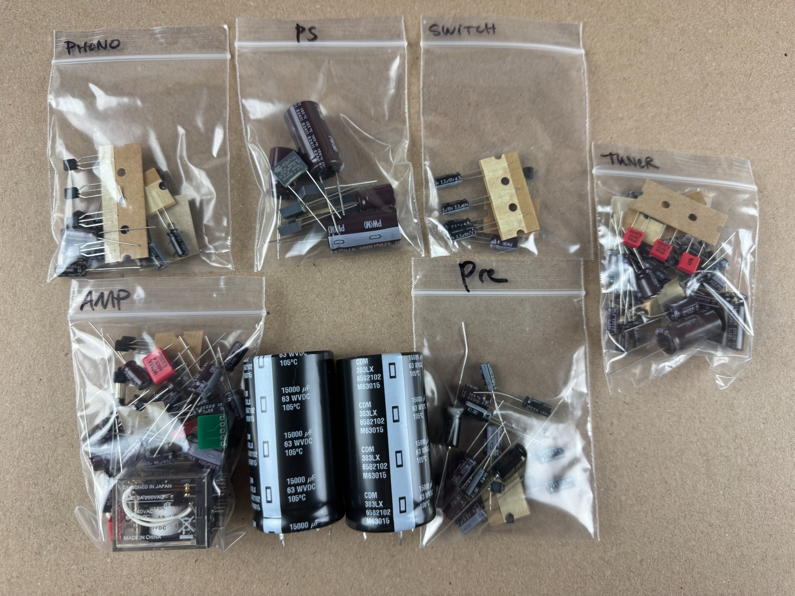 Luxman R-1070 COMPLETE Rebuild Repair Kit High-Quality Receiver Recap Relay