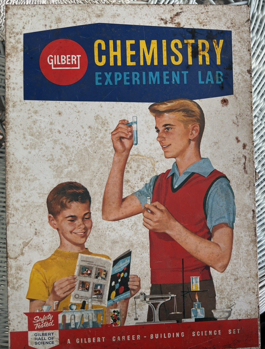 1950s Gilbert Chemistry Experiment Lab In Fair condition FREE SHIPPING