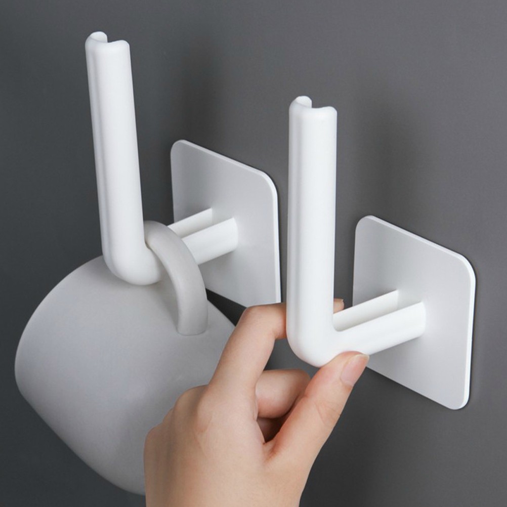 8 Pcs Sticker Hooks for Hanging Plastic Sticky Adhesive Towel Removable