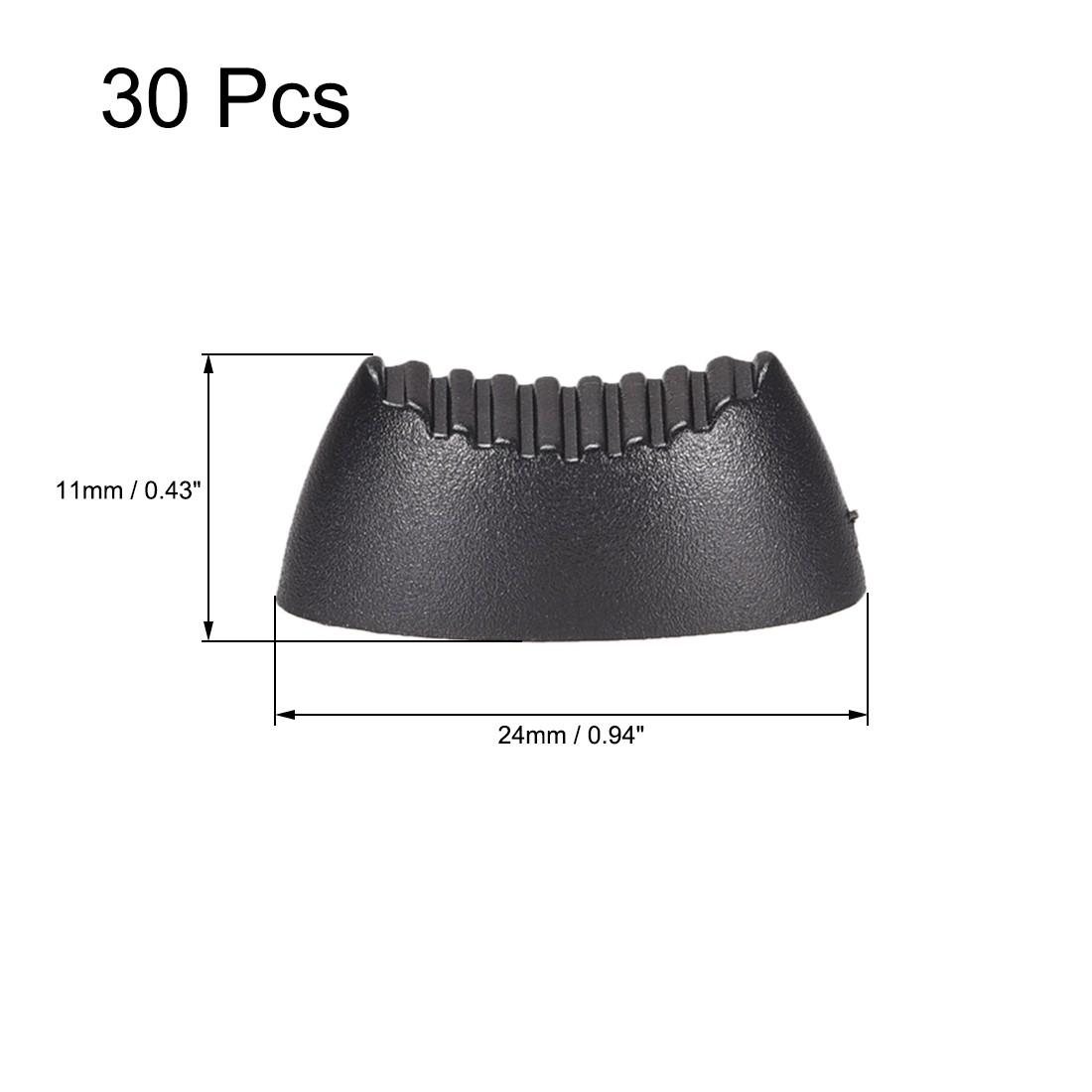 Console Mixer Slider Fader Knobs Replacement for Potentiometer Black 30pcs
