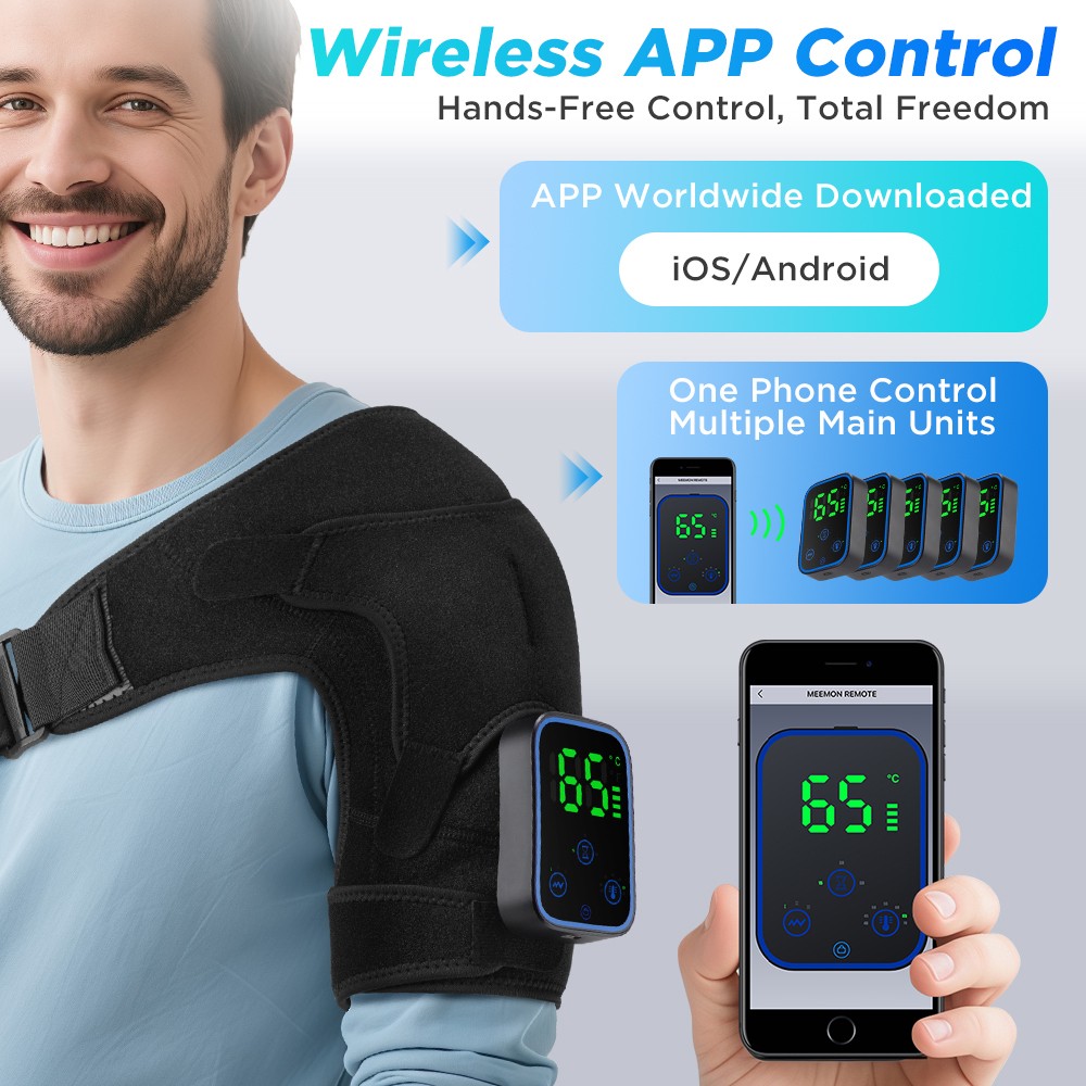 APP Control Shoulder Massager Graphene Heating Shoulder Brace with Vibration