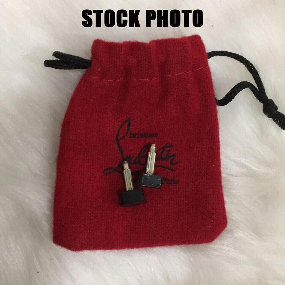 NEW CHRISTIAN LOUBOUTIN HEEL TAPS Tip Replacement Black 9 mm x 9.5 mm