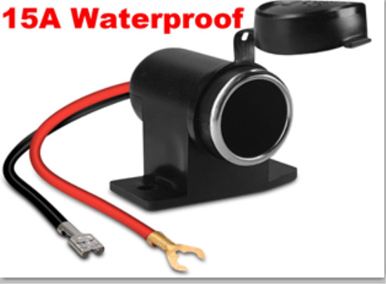 Marine 12V 15A Cigarette Lighter With Weather Cover And Mount