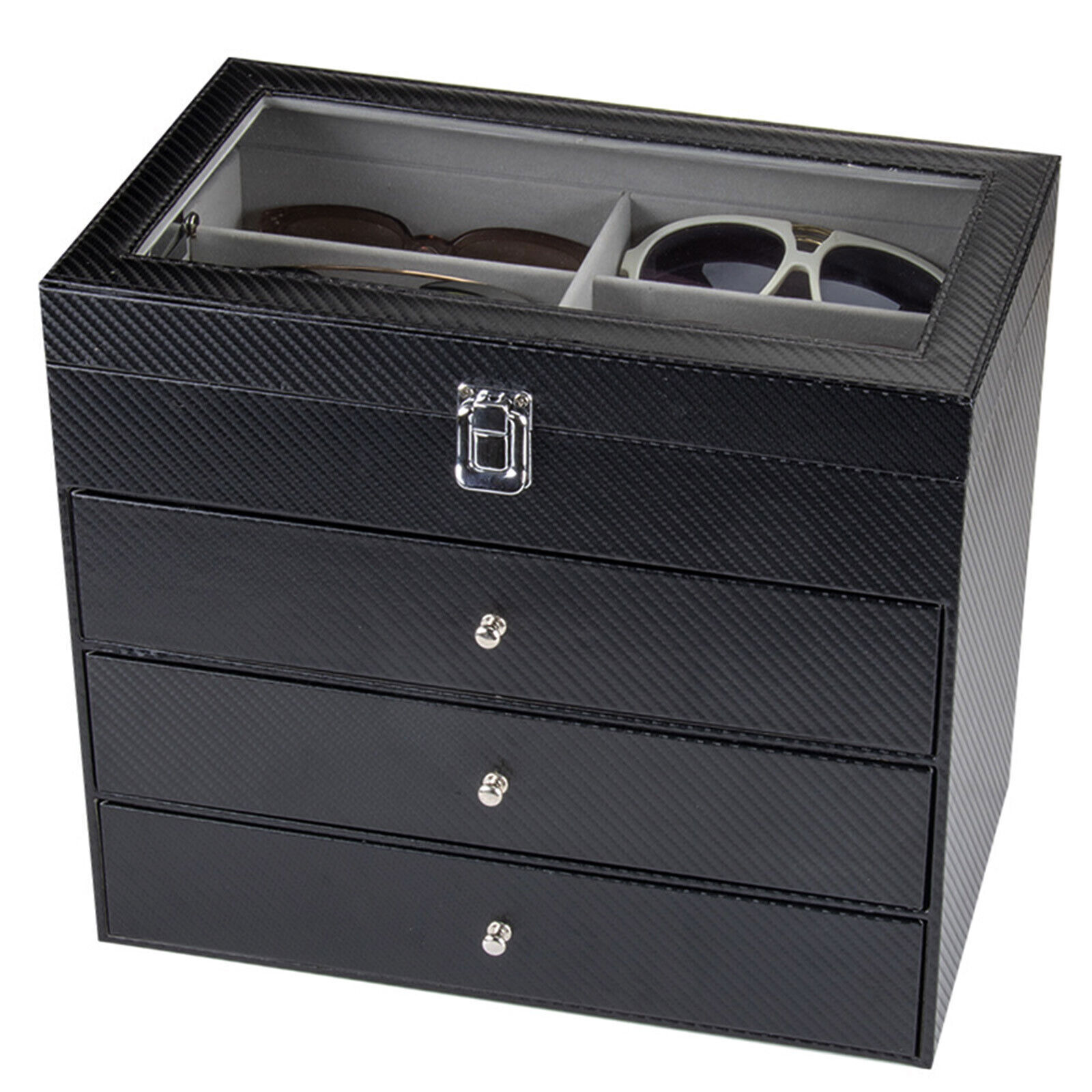 24-Slots Multiple Glasses Organizer Eyeglass Sunglass Storage Box Display Holder