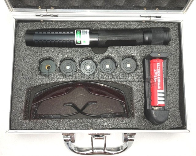 LMX6R Adjustable Focus Red Laser Pointer Pen 638nm Visible Beam Charger+Case