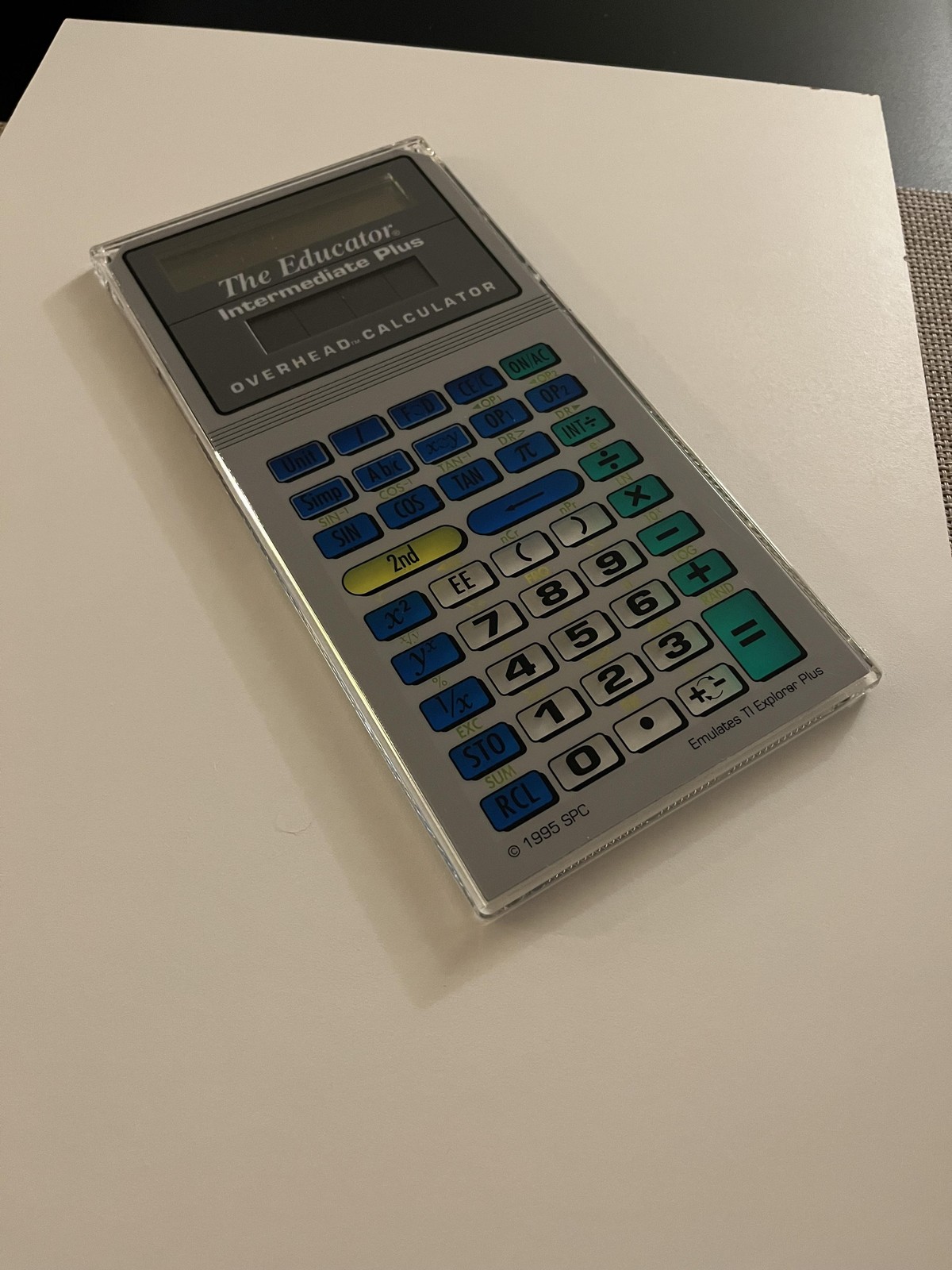 Vintage The Educator Intermediate Plus Overhead Calculator TI Explorer Plus Set