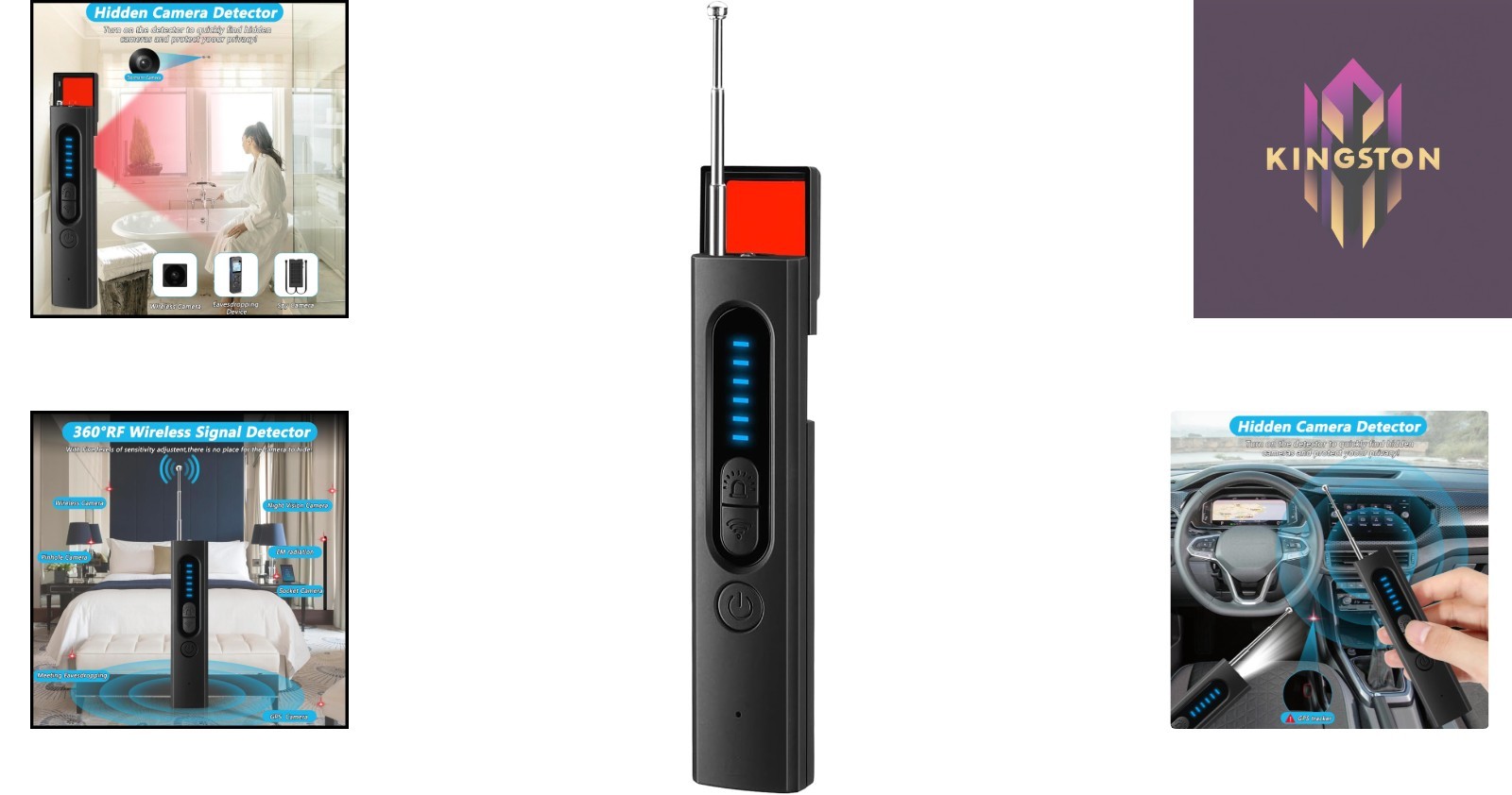 Professional Anti-Spy Detector with Adjustable Sensitivity - Compact & Portable