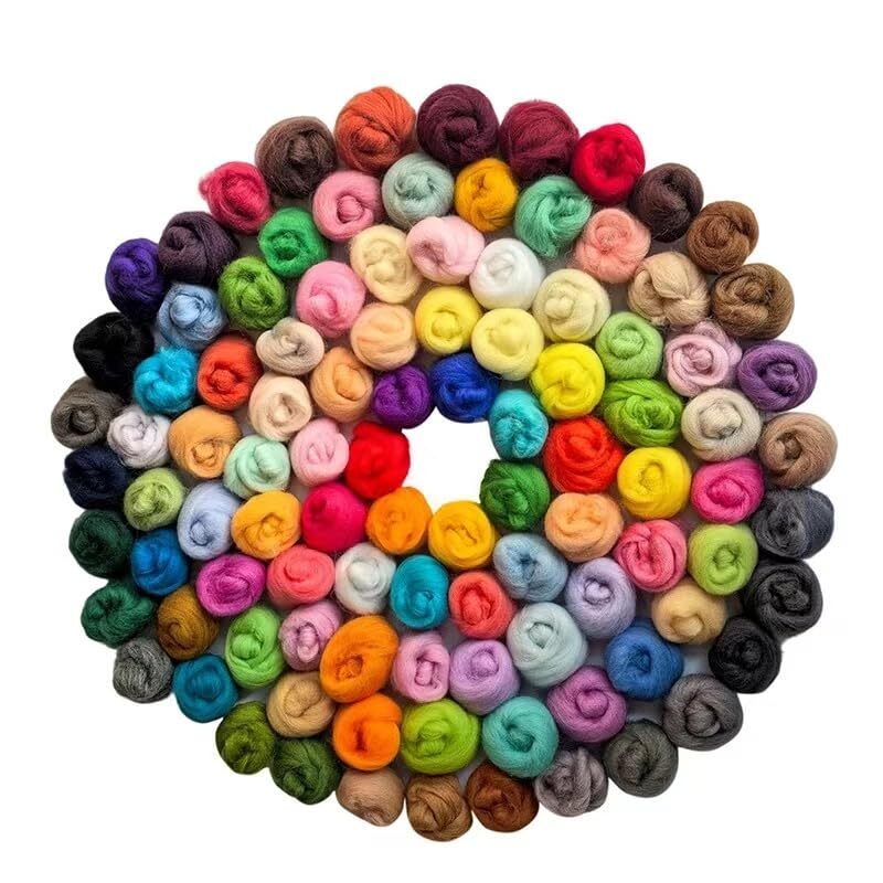 101 Color roving Yarn Fiber Wool Weaving is Used for DIY Crafts, Felt Weaving