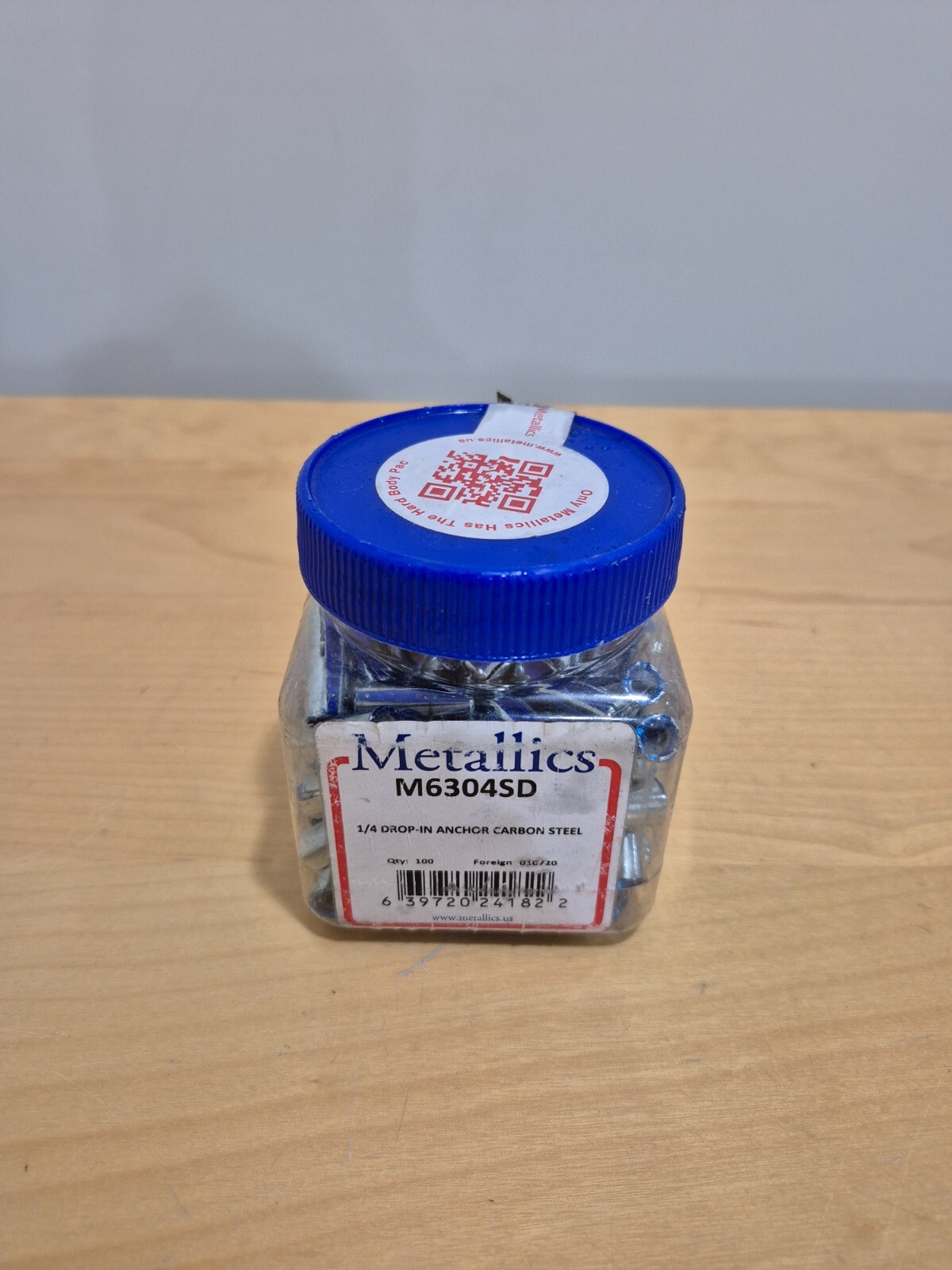 Metallics M6304SD Drop-In Anchor 1/4" x 1" (100-Pack)