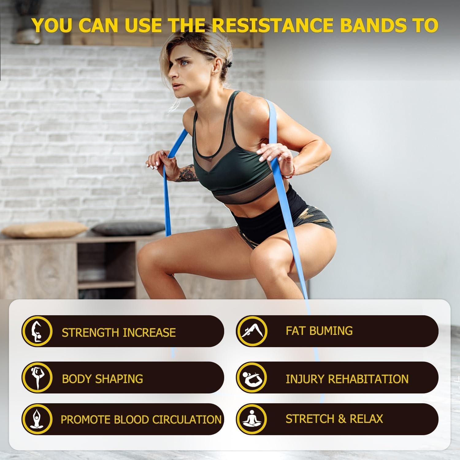 Eco-Friendly Pull-Up Assistance Bands for Versatile Muscle Training - Dark Blue