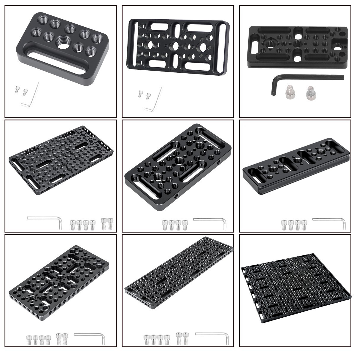Multi-purpose 1/4"3/8"Thread Cheese Mounting Plate for Camera Tripod
