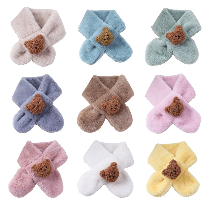 Stylish Children s Winter Scarf Cartoon Long Muffler Lovely Plush Neckerchief