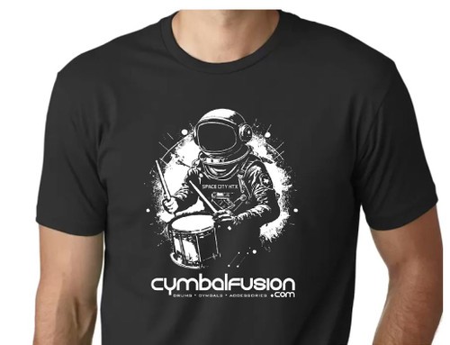CymbalFusion.com T-Shirt Black Short Sleeve Spaceman (XXXL)