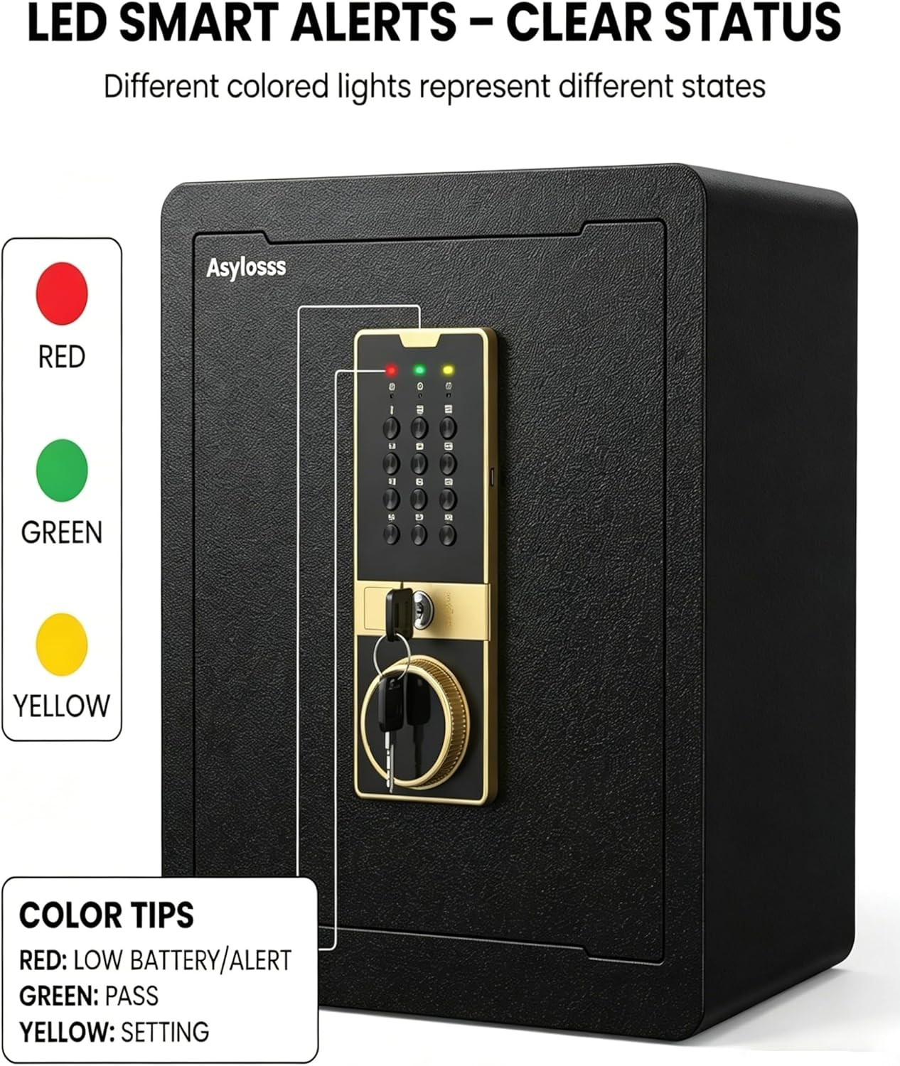 17.5" Fireproof Safe Box with Hidden Lock & Programmable Keypad