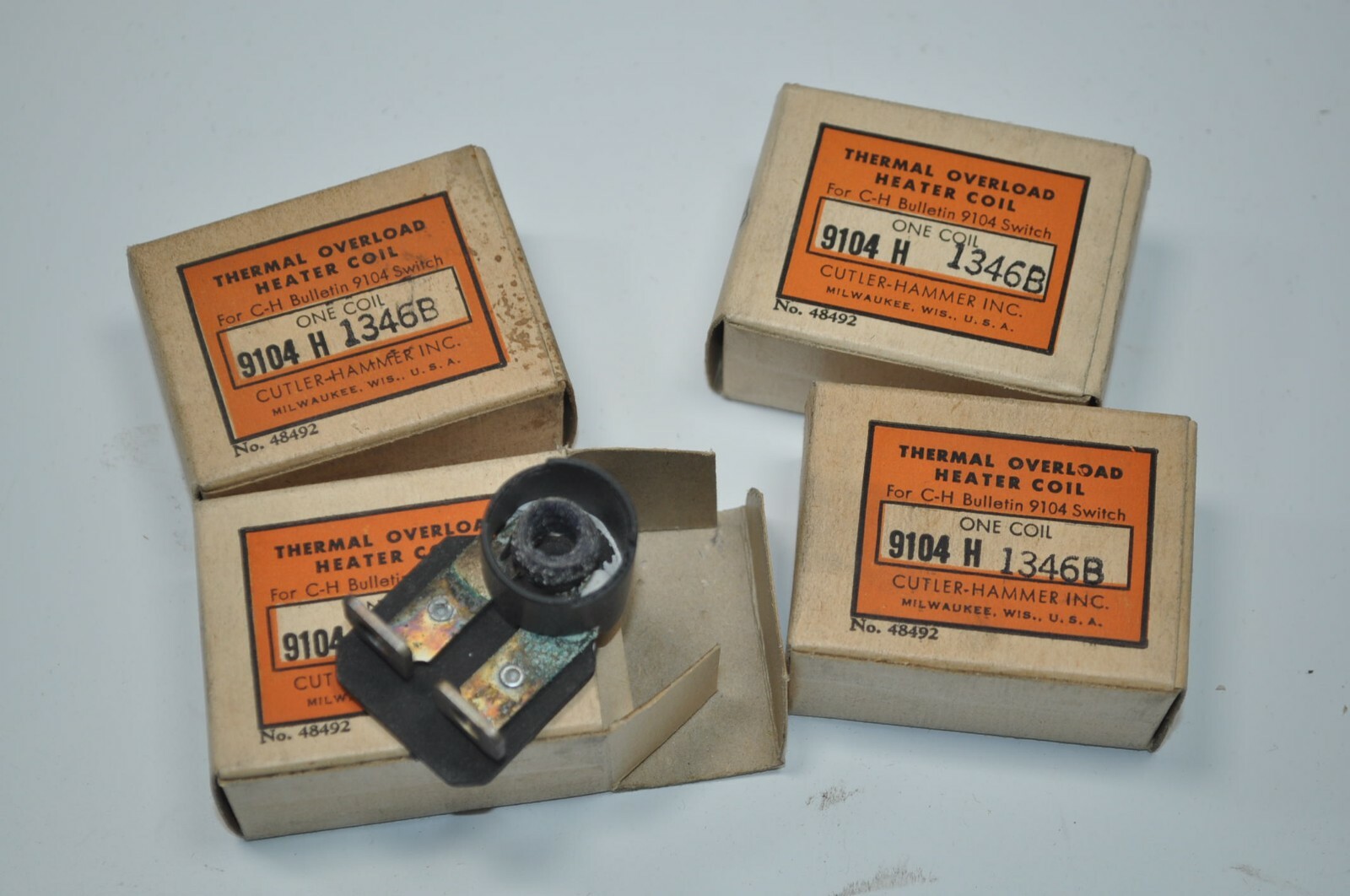 Lot of 4 NEW Cutler Hammer 9104-H 1346B Thermal Unit Overload Heater Heat Coils