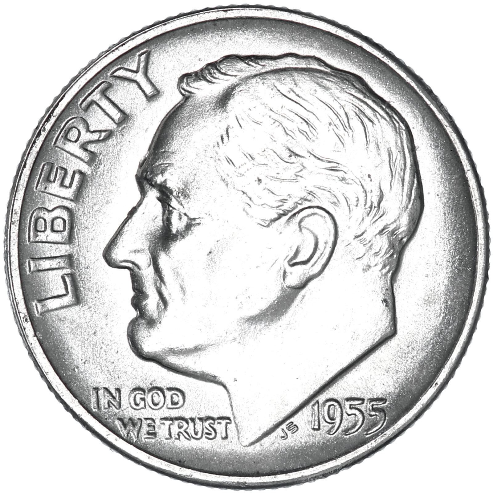 1955 P D S Roosevelt Dime BU Year Set 90% Silver 3 Coin Lot